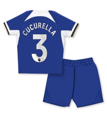 Chelsea Marc Cucurella #3 Primera Equipación Niños 2023-24 Manga Corta (+ Pantalones cortos)